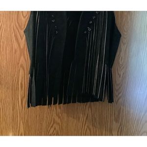 Suede leather vest